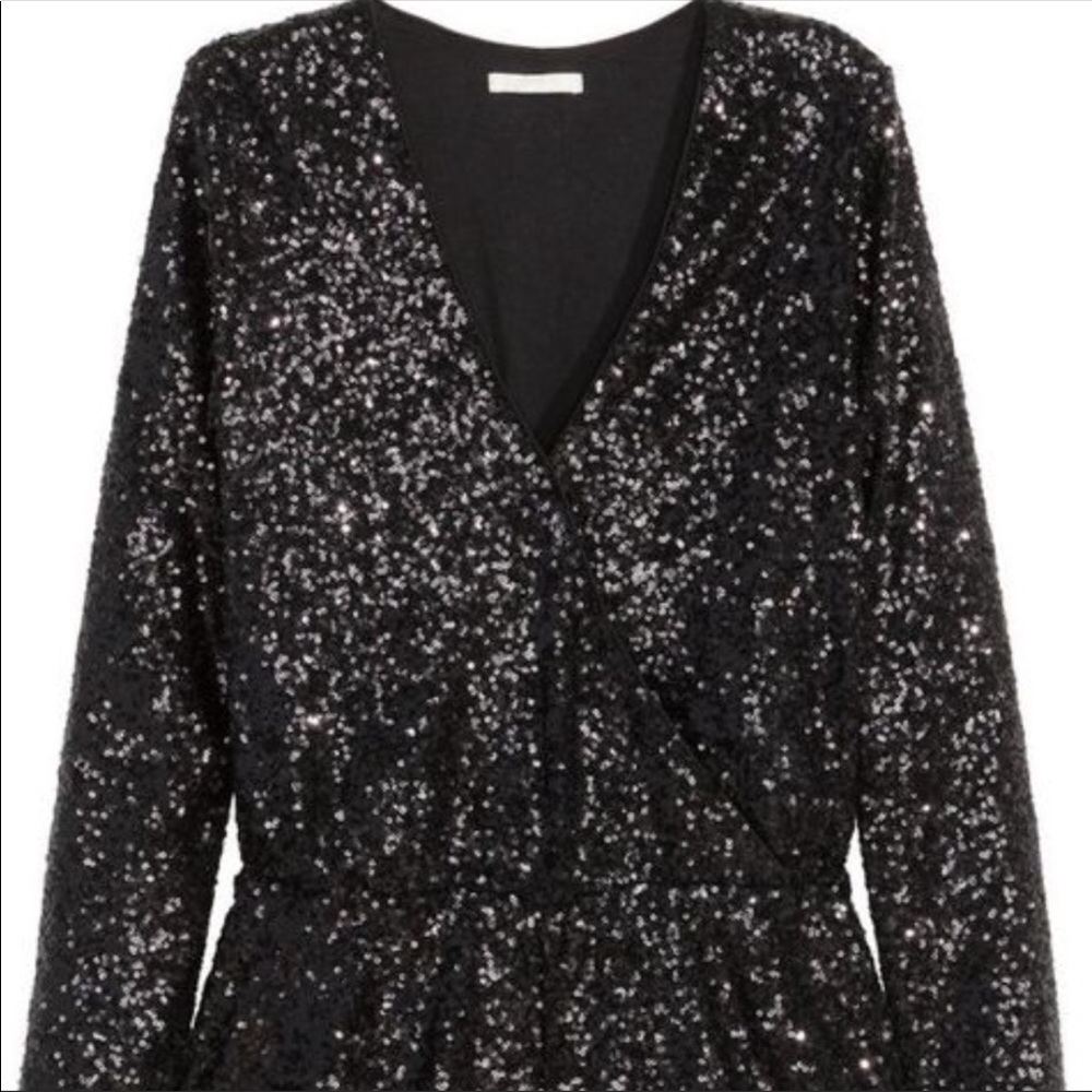 Black sequin Romper